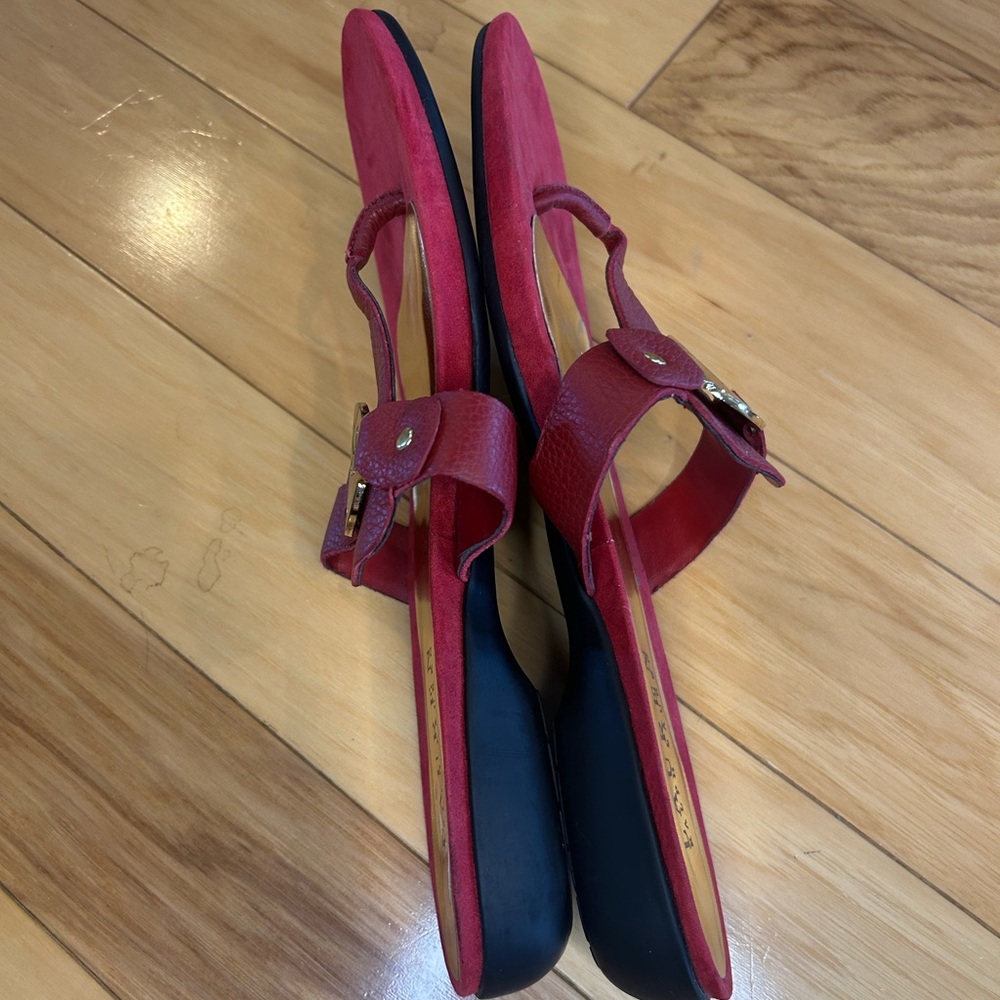 Ralph Lauren Kalana Red Thong Women’s Sandals - Picture 5 of 13